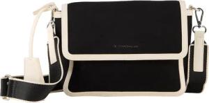 TOM TAILOR Damen TTSUZI M Schultertasche mit kontrastierenden Kantendetails, schwarz, Uni, Gr. ONESIZE