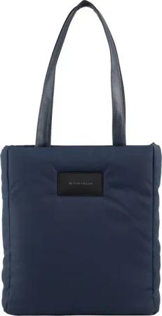 TOM TAILOR Damen TTPATTI M Shopper aus wasserabweisendem recyceltem Nylon, blau, Uni, Gr. ONESIZE