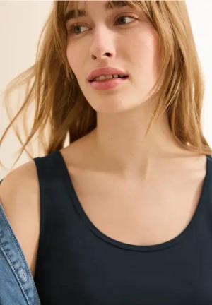 Cecil Damen Basic Top in Blau, Gr: XL