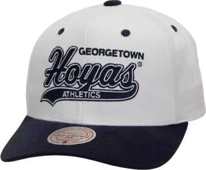 Mitchell And Ness Ncaa Georgetown Hoyas Tail Sweep Pro Cap Weiß