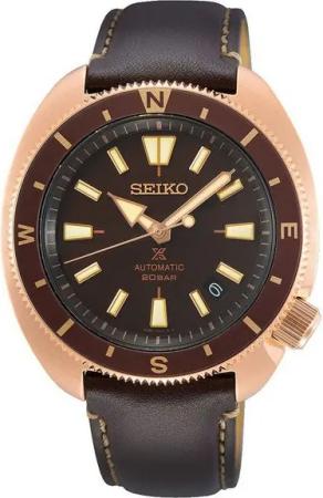 Seiko Automatikuhr Seiko Armbanduhr Herrenuhr Herren Männer SRPG18K1 Ø 42 mm Leder