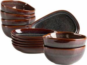 MÄSER Snackschale Snacking-Set Cordelia, aus Steinzeug, Steinzeug, (12-tlg)