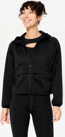 Trainingsjacke Damen perforiert - Light schwarz