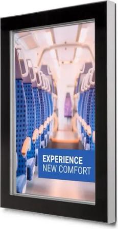 Showdown Displays Hängevitrine Showdown Plakatschaukasten Outdoor Premium Slim - DIN A2 - Alu/Schwarz (1-St)