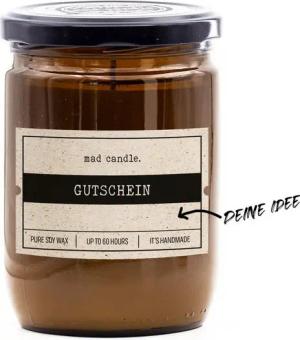 madCandle Duftkerze Gutschein Mad Candle - 360g (1-tlg), Brenndauer Bis zu 60 Stunden, Duftkerze Floral, Frisch, Fruchtig