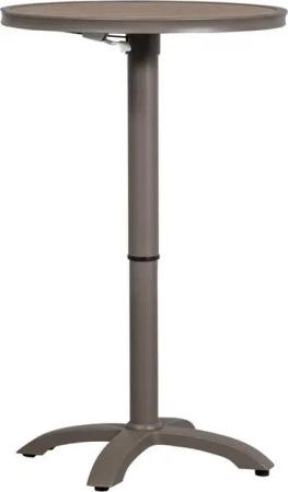 WOOOD Bartisch Jeppe aus Aluminium, Braun / Grau, Geeignet für 2-4 Personen