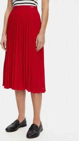 Tommy Hilfiger Faltenrock WW0WW43886 Rot Regular Fit