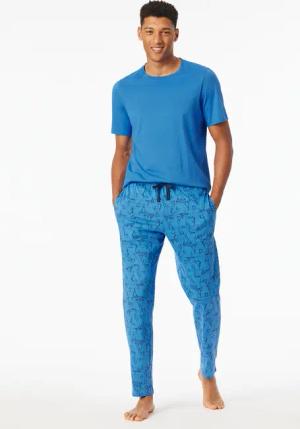 Hose lang maritim bedruckt indigo - Mix+Relax 48