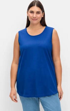 Doppelpack Tops in leichter A-Linie, royalblau+pink, Gr.44