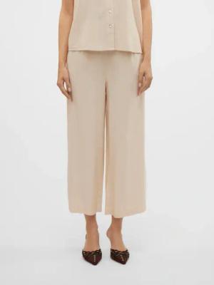Vero Moda Culotte "VMMYMILO H/W CULOTTE PANT WVN GA", mit Leinen