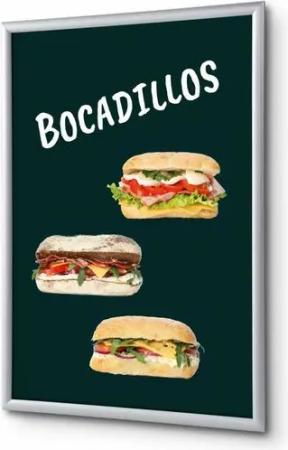 Showdown Displays Hängevitrine A4 - Komplett-Set - Bocadillos Spanisch - Schwarz (1-St)