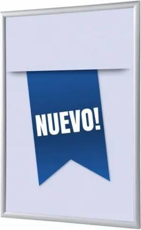 Showdown Displays Hängevitrine A4 - Komplett-Set - Nuevo Spanisch - Blau/Silber (1-St)