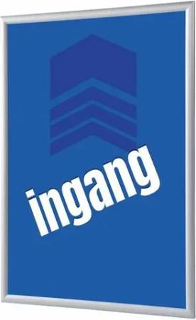Showdown Displays Hängevitrine A4 - Komplett-Set - Ingang Niederländisch - Blau/Silber (1-St)