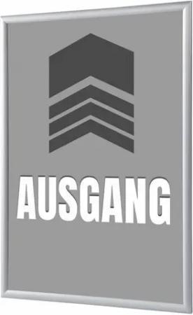 Showdown Displays Hängevitrine A4 - Komplett-Set - Ausgang Deutsch - Grau/Silber (1-St)
