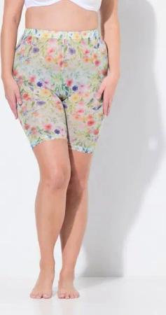 Ulla Popken Shapingpants Strumpf-Radler Blüten Mesh