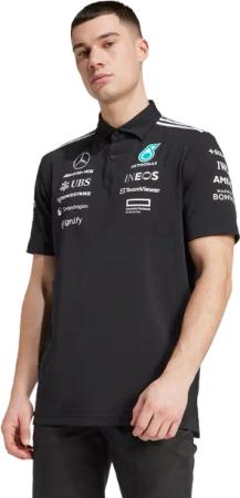 Adidas mercedes Herren Polohemden - Schwarz - Größe: L - Poly Mesh - Foot Locker
