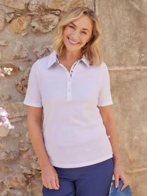 Baumwoll-Poloshirt Liberty Kragen