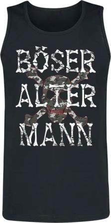Sprüche Tank-Top - Böser alter Mann - S bis XXL - für Männer - Größe S - schwarz