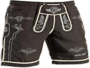 emeco Badeshorts Badeshorts Badeshorts Trachtendesign - Badehose Lederoptik