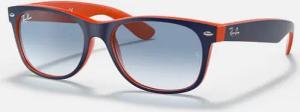 Ray-Ban Sonnenbrille Ray-Ban New Wayfarer RB2132 789/3F Blue On Orange
