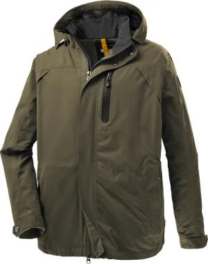 STOY Outdoorjacke "STS 12 MN JCKT", Stylische, wasserdichte Jacke mit abnehmbarer Kapuze und Kunstfell