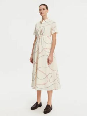 Tommy Hilfiger Hemdkleid Voile WW0WW46009 Beige Regular Fit