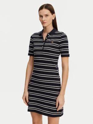 Gant Kleid für den Alltag Striped Shield 4200571 Dunkelblau Slim Fit