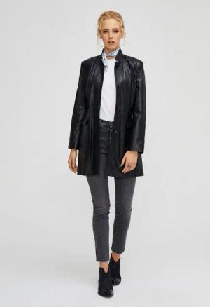 dc Dericompany Lederjacke BD00311 Damen Lammlederjacke "Manday" in Schwarz, Übergangsjacke