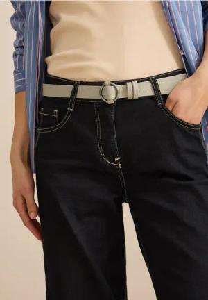 Cecil Damen Gürtel mit runder Schnalle in Beige, Gr: 115