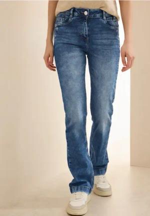 Cecil Damen Bootcut Jeans in Blau, Gr: 30