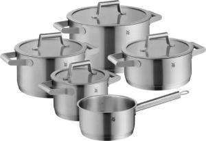 WMF Topf-Set "Comfort Line", 5-teiliges Kochtopf Set mit Glasdeckel, mattiert, Cromargan Edelstahl Rostfrei 18/10, für alle Herdarten geeignet