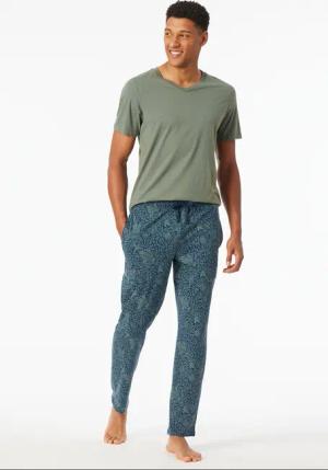 Hose lang khaki bedruckt - Mix+Relax 52