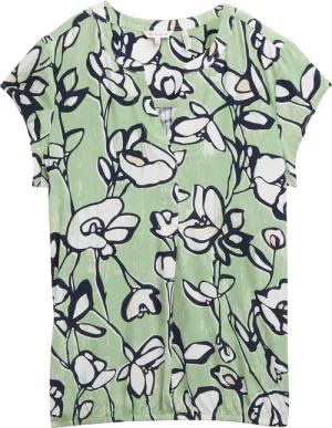 TOM TAILOR Damen Bluse mit Muster, grün, Geblümt, Gr. 38