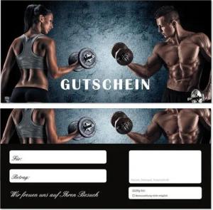 LYSCO Geschenkkarte Geschenkgutschein Sport Training (Fitness-708), Muskeln Laufband Leistung Gesundheit