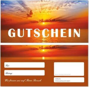 LYSCO Geschenkkarte Geschenkgutscheine Sonnenuntergang (Sonne-709), Wärme Sommer Sonne Urlaub Sonnenstrahlen