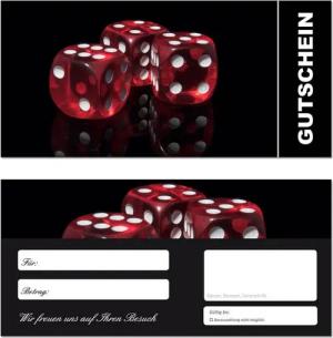 LYSCO Geschenkkarte Geschenkgutscheine Gesellschaftsspiele (Würfel-661), Poker Würfelspiele Zahlen Kniffel