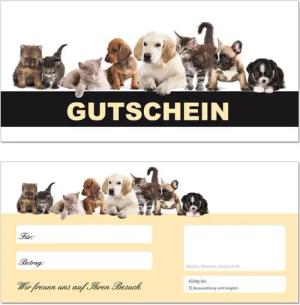 LYSCO Geschenkkarte Geschenkgutscheine Haustiere (Tiere-663), Katze Kater Hund
