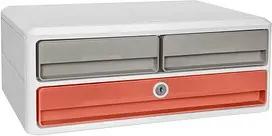cep Schubladenbox TERRA NOVA  sand, terracotta 1090212391, DIN A4 quer mit 3 Schubladen