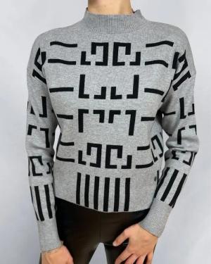 ITALY VIBES Stehkragenpullover NURIA - Pullover - Pulli cropped - ONE SIZE passt hier Gr. XS - M