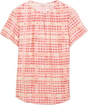TOM TAILOR Damen Plus Size - Bluse aus Viskose, rot, Kariert, Gr. 50