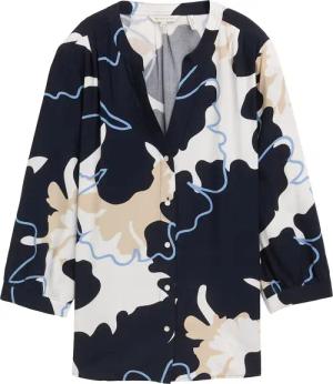TOM TAILOR Damen Bluse mit Muster, blau, Geblümt, Gr. 42