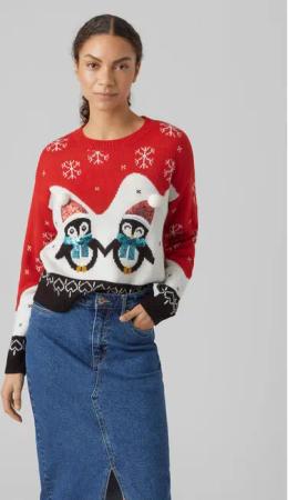 Vero Moda Pullover 10292664 Rot Regular Fit