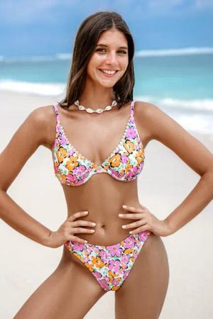 Verstellbare Träger Bügel-Bikini-Set