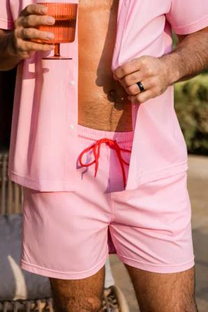 Zweifarbige Herren-Badehose