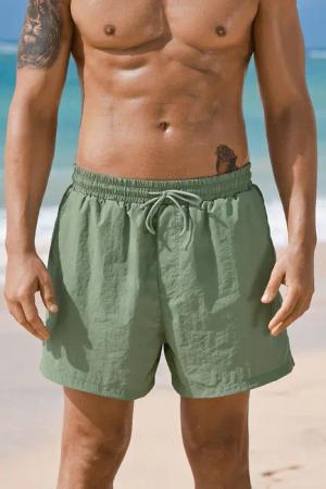 Grüne Herren-Badehose mit Seitentaschen