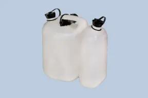 Hünersdorff Doppelkanister ECO 5,5+3 L, HD-PE natur, mit UN-Zulassung, Zubehör schwarz