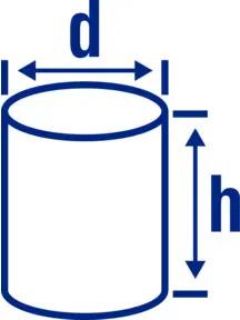 Hünersdorff Industrie-Eimer, rund mit Ausguss, HDPE