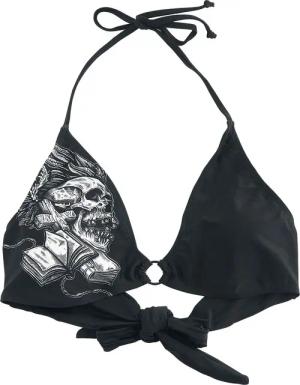 Rock Rebel by EMP - Rock Bikini-Oberteil - Bikinioberteil mit Skull Print - S bis XXL - für Damen - Größe S - schwarz