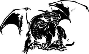 Wandtattoodesign Wandtattoo Wandtattoo: Drache Nr. 4 Größe: 100x60cm (1 St), Selbstklebend