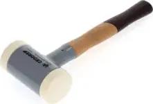 Gedore Rückschlagfreier Schonhammer, Ø 70 mm, Hickorystiel, Austauschbare Polyamid-Köpfe